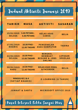 JADUAL AKTIVITI JANUARI