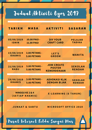 JADUAL AKTIVITI OGOS