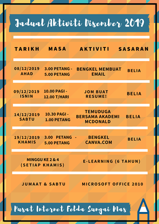 JADUAL AKTIVITI DISEMBER