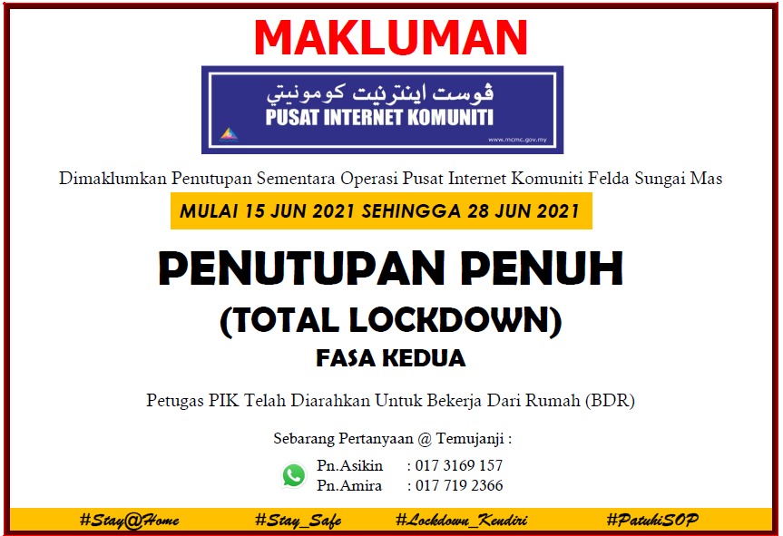 notis tutup lockdown 2